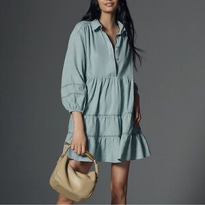 NWT Anthropologie Maeve Tiered mini dress size L
